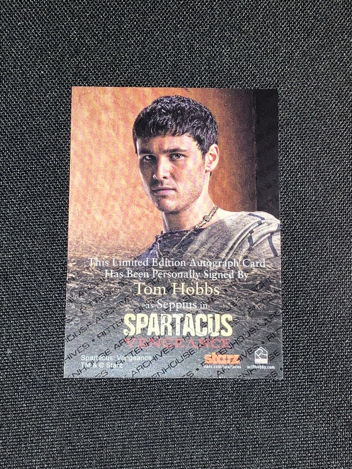 Spartacus: Vengeance Autograph Card Official Signed by Tom Hobbs as Seppius