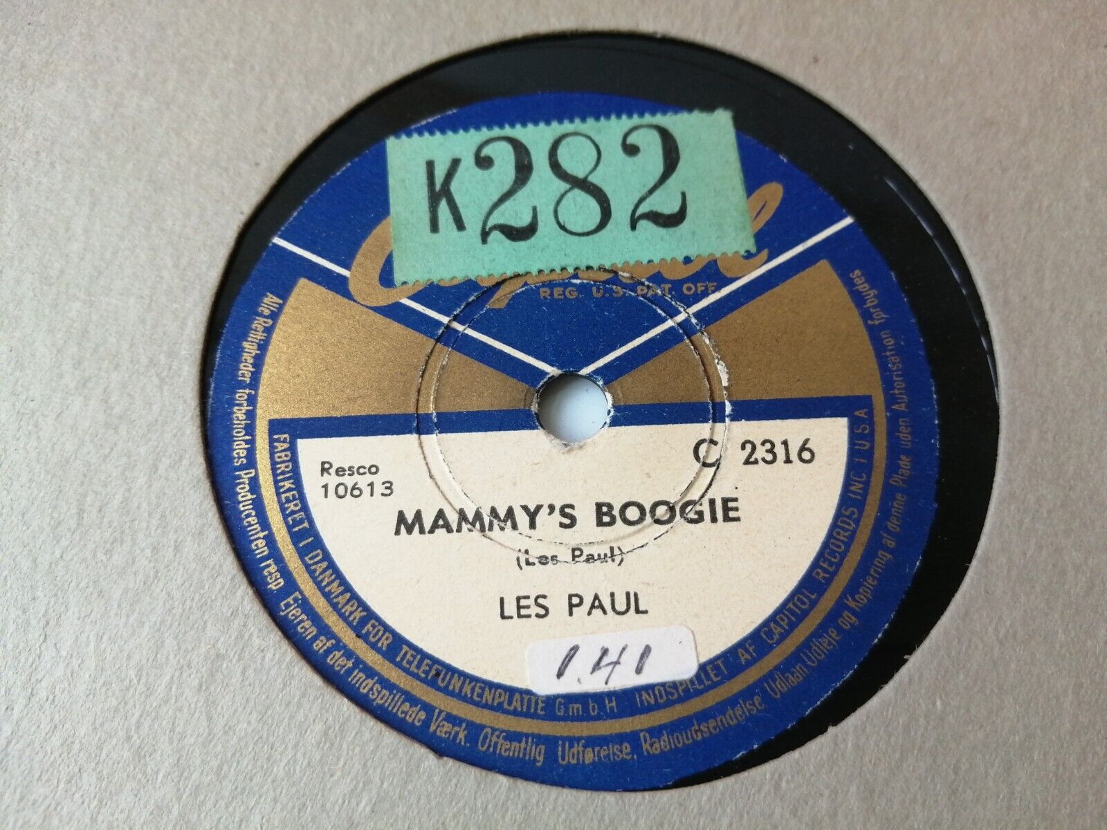 78 RPM  shellacLES PAUL and MARY FORDBye Bye Blues/Mammy's BoogieVery Good