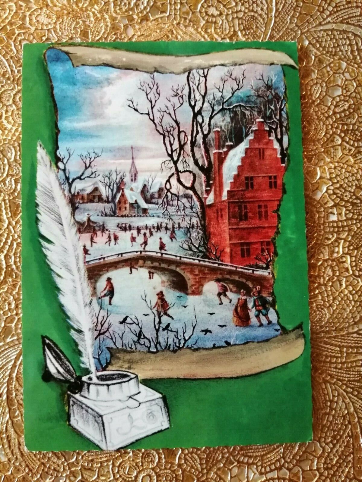 Vintage and collectible Danish Christmas cardPosted in 1978 ( No 3 k )