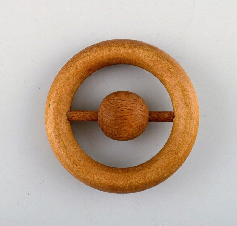 Kay Bojesen Denmark Baby rattle in beech Late 20th century