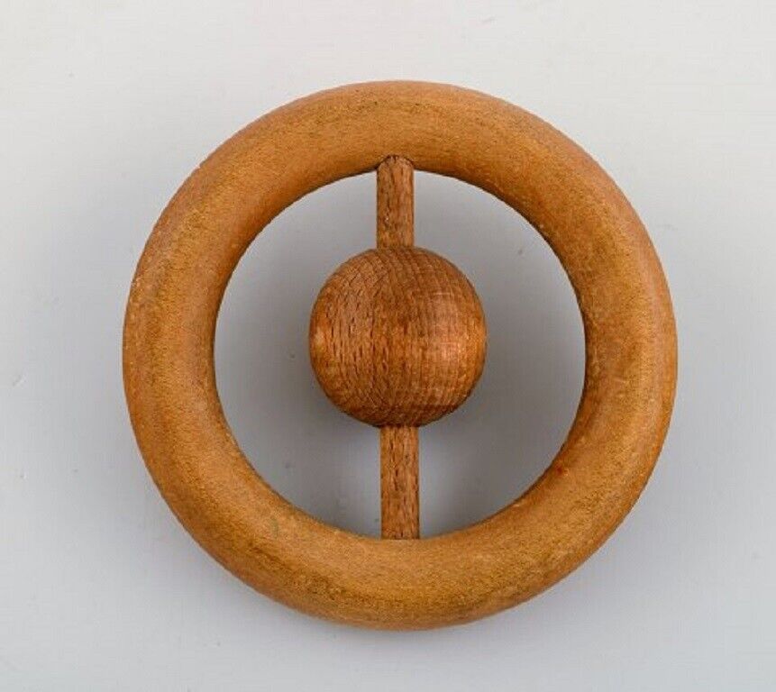 Kay Bojesen Denmark Baby rattle in beech Late 20th century