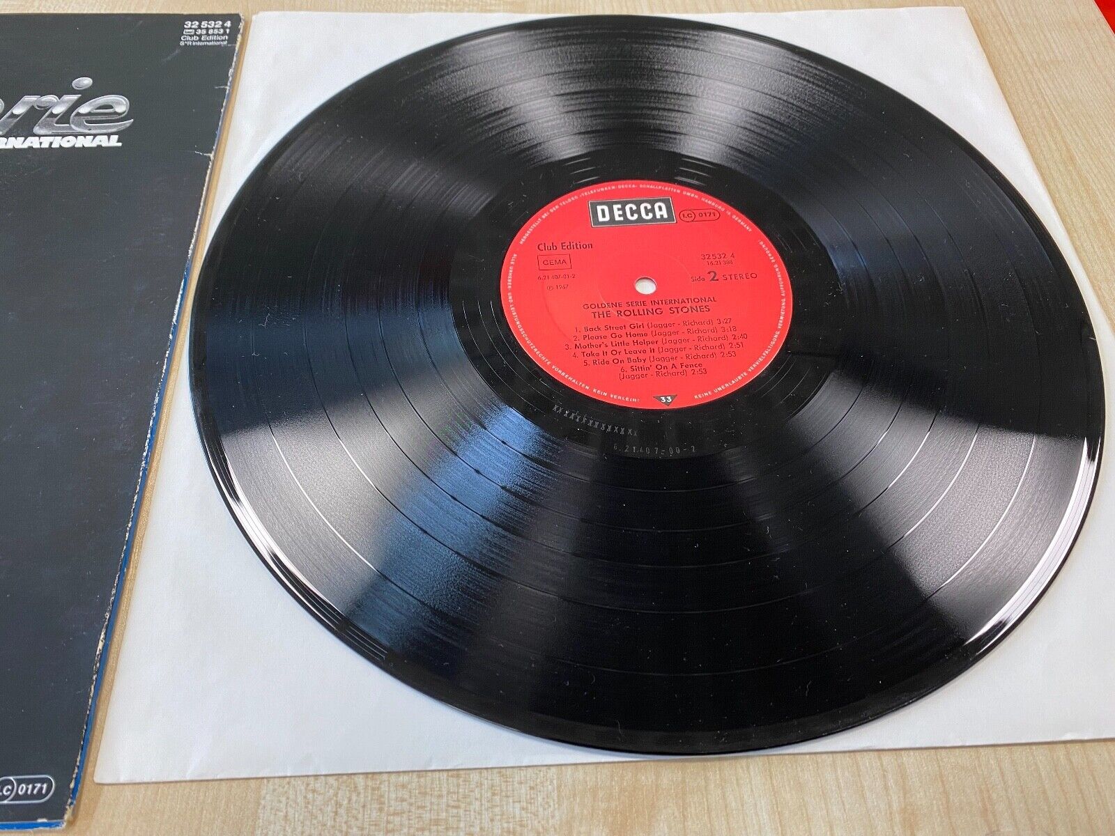 THE ROLLING STONES "GOLDENE SERIE " DECCA RECORDS 12" 1967/1981 CLUB EDITION LP*