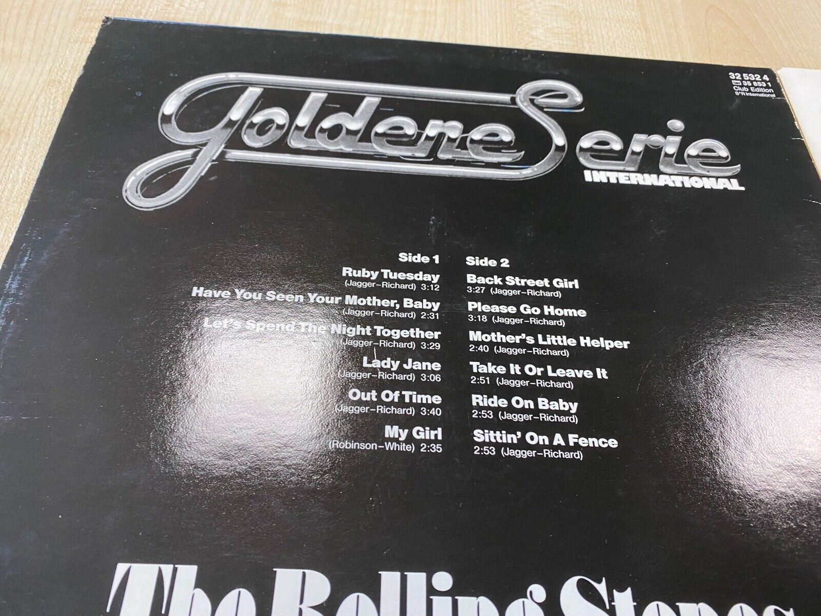 THE ROLLING STONES "GOLDENE SERIE " DECCA RECORDS 12" 1967/1981 CLUB EDITION LP*