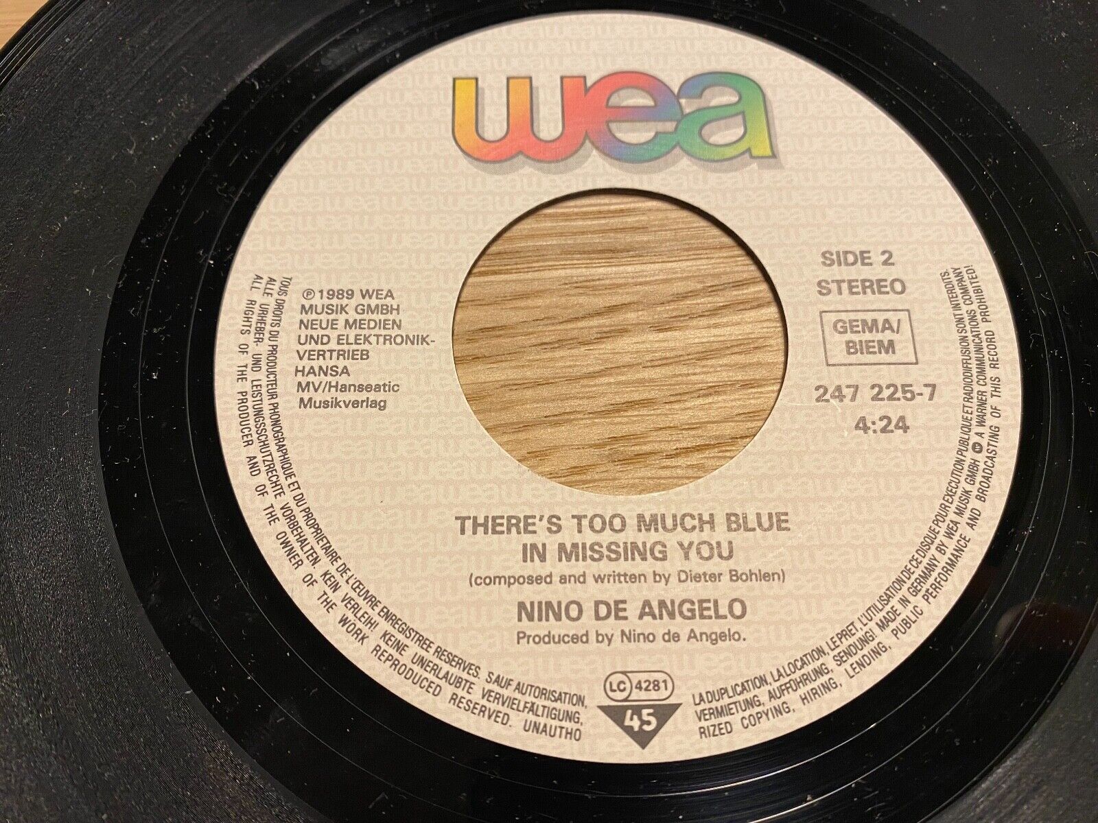 NINO DE ANGELO / DIETER BOHLEN "SAMURAJ / THERE´S TOO MUCH BLUE IN MISSING YOU"*