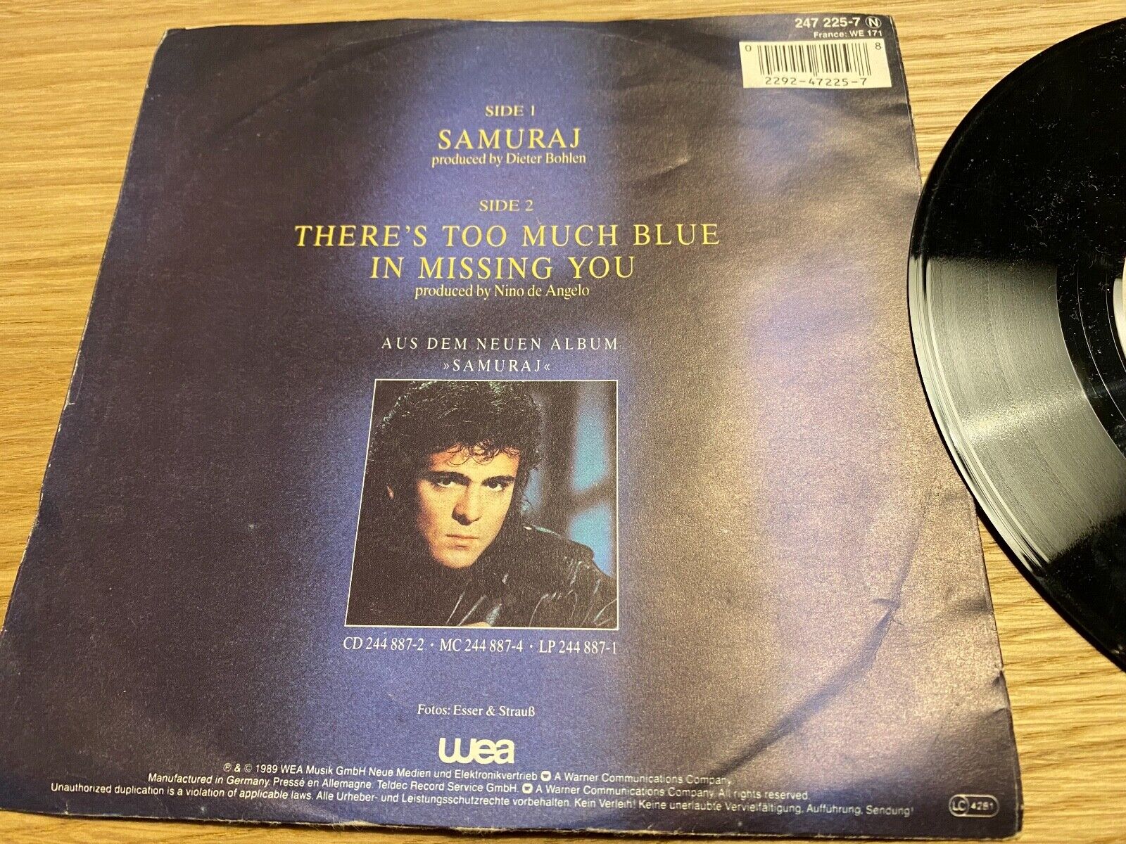 NINO DE ANGELO / DIETER BOHLEN "SAMURAJ / THERE´S TOO MUCH BLUE IN MISSING YOU"*