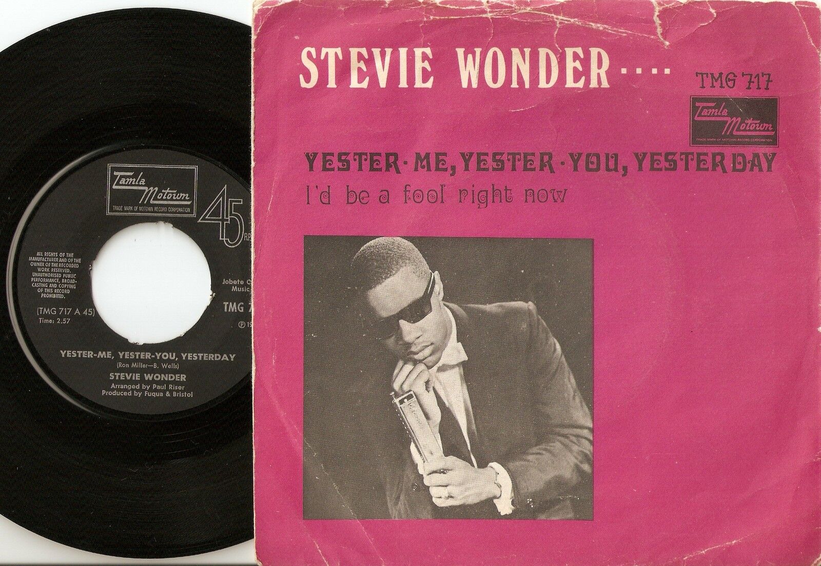 STEVIE WONDER YESTER ME YESTER YOU YESTERDAY NORWAY 45+PS 1969 NORTHERN SOUL MOD