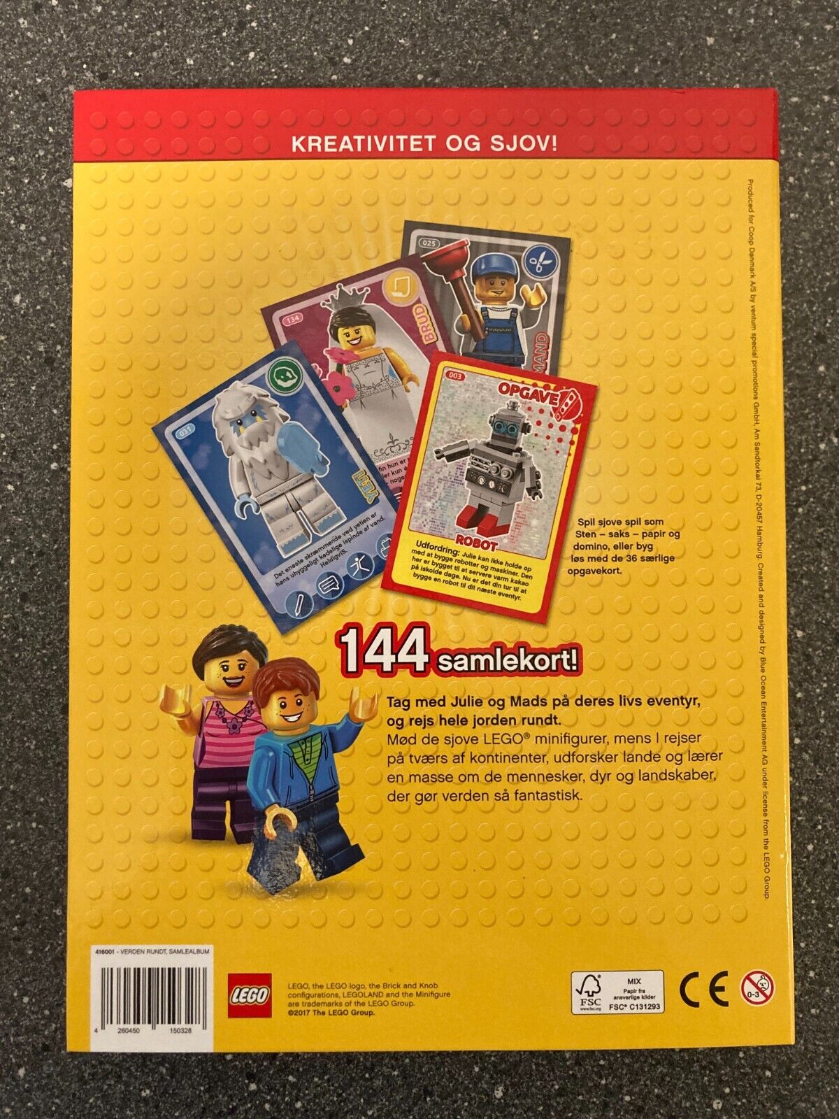 Danish Version Complete Lego "Create The World" Trading Card Album 144 Cards