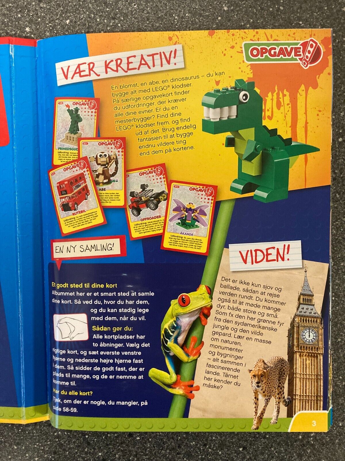 Danish Version Complete Lego "Create The World" Trading Card Album 144 Cards