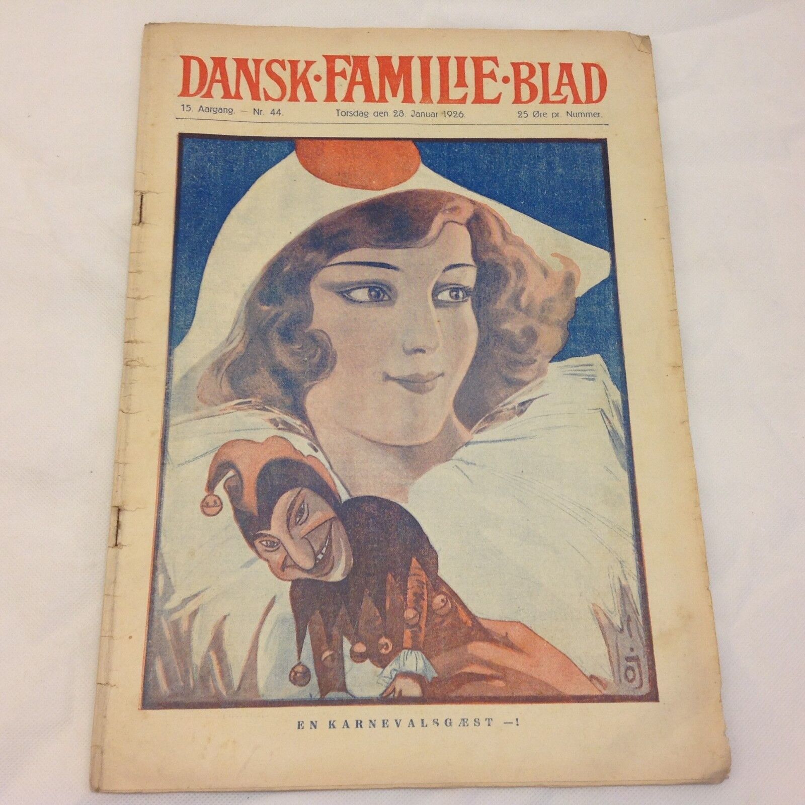 Art Deco Illustration Antique Original 1926 Danish Magazine "Dansk Familieblad"