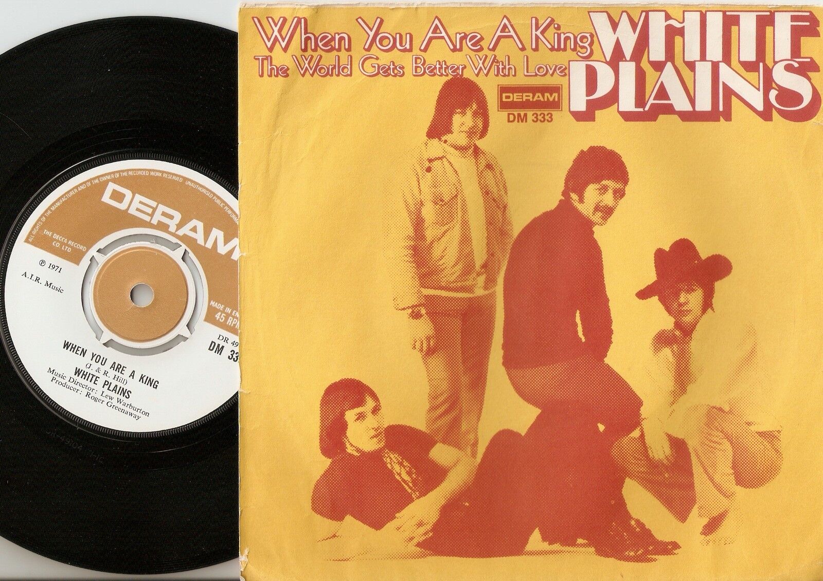 WHITE PLAINS WHEN YOU ARE A KING  THE WORLD DANISH PS45 71 PROG PSYCH FEAKBEAT