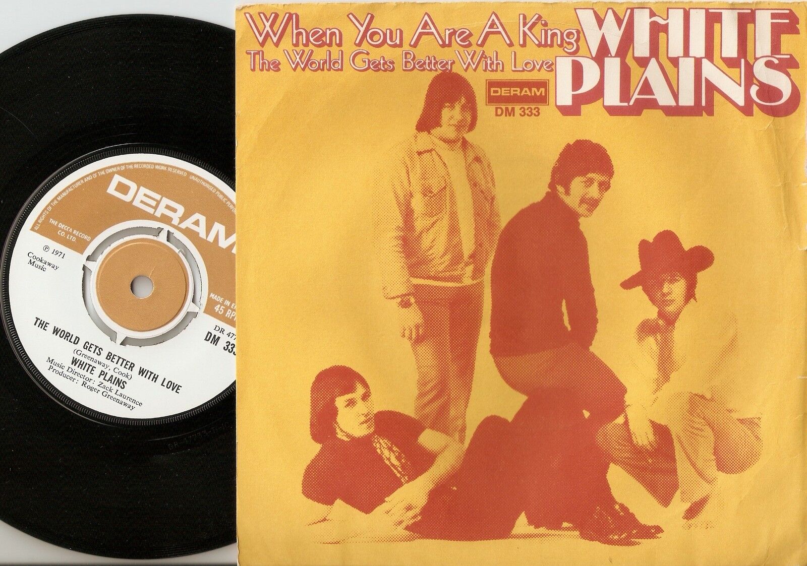 WHITE PLAINS WHEN YOU ARE A KING  THE WORLD DANISH PS45 71 PROG PSYCH FEAKBEAT