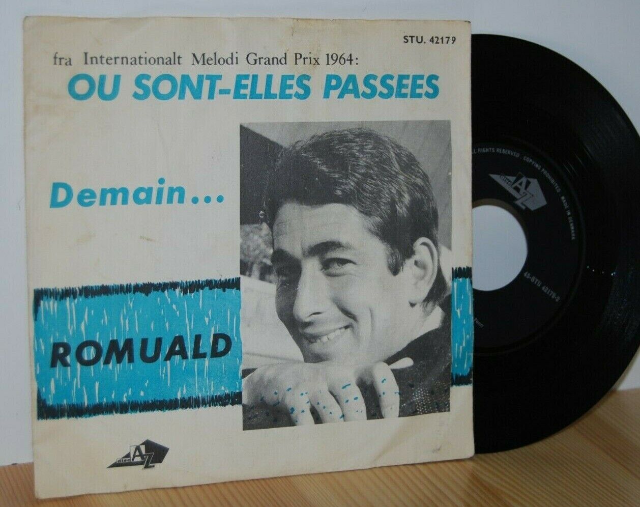 ROMUALD Ou Sont-Elles Passees RARE Grand Prix 7'' Picture sleeve Danish PS