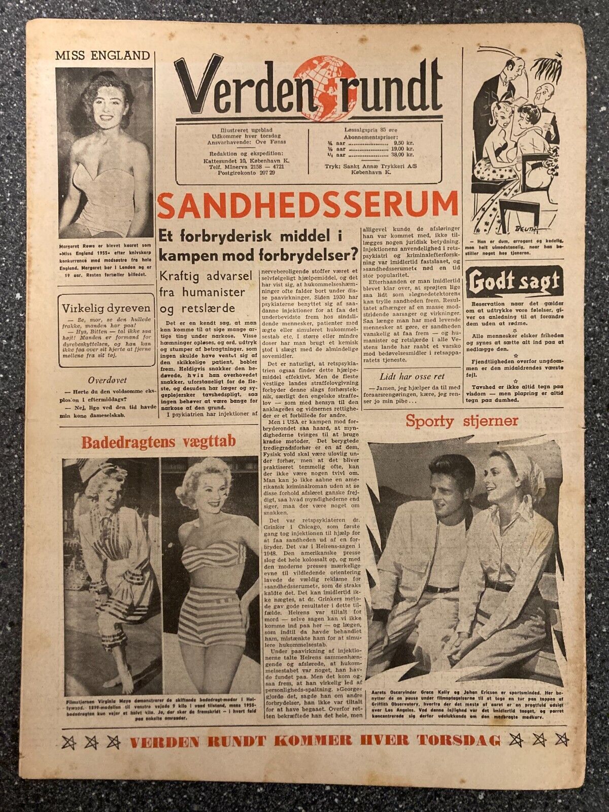 Vivian Dancer Hamburg Novella Parigini Danish Magazine 1955 "Verden Rundt"