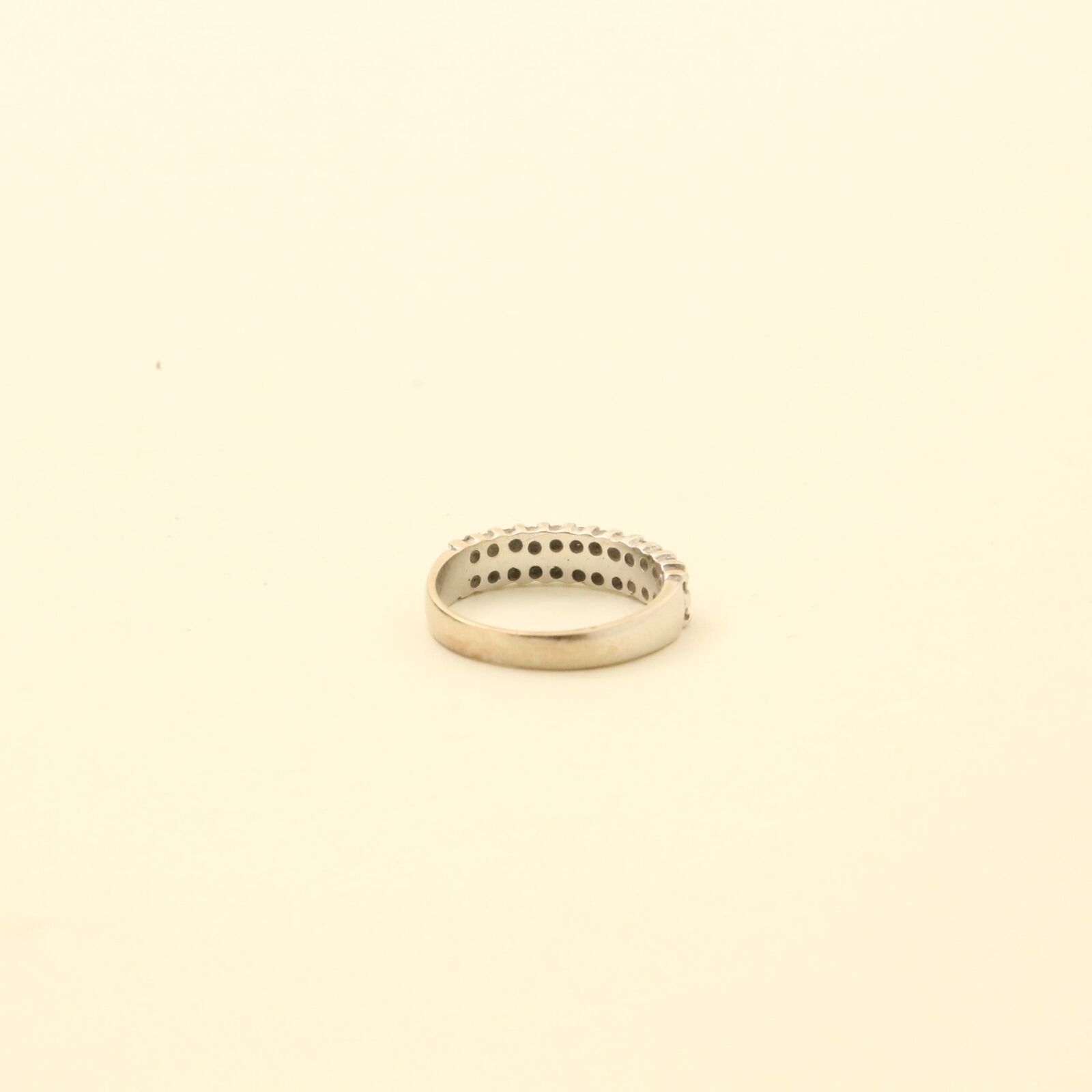 Ring with diamond (048 ct) in 14K White gold size 5¼ | Solid Gold