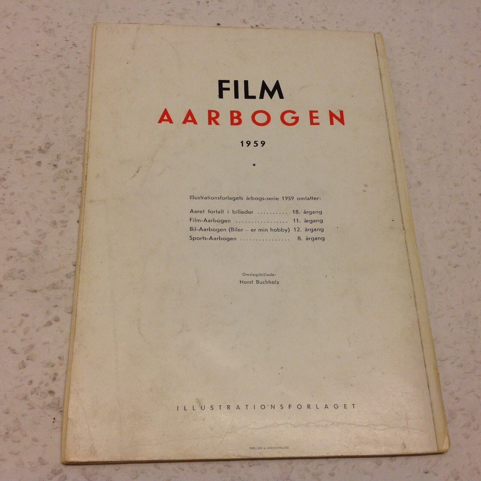 Horst Buchholz Front Cover Vintage Danish Magazine Booklet Filmaarbogen 1950