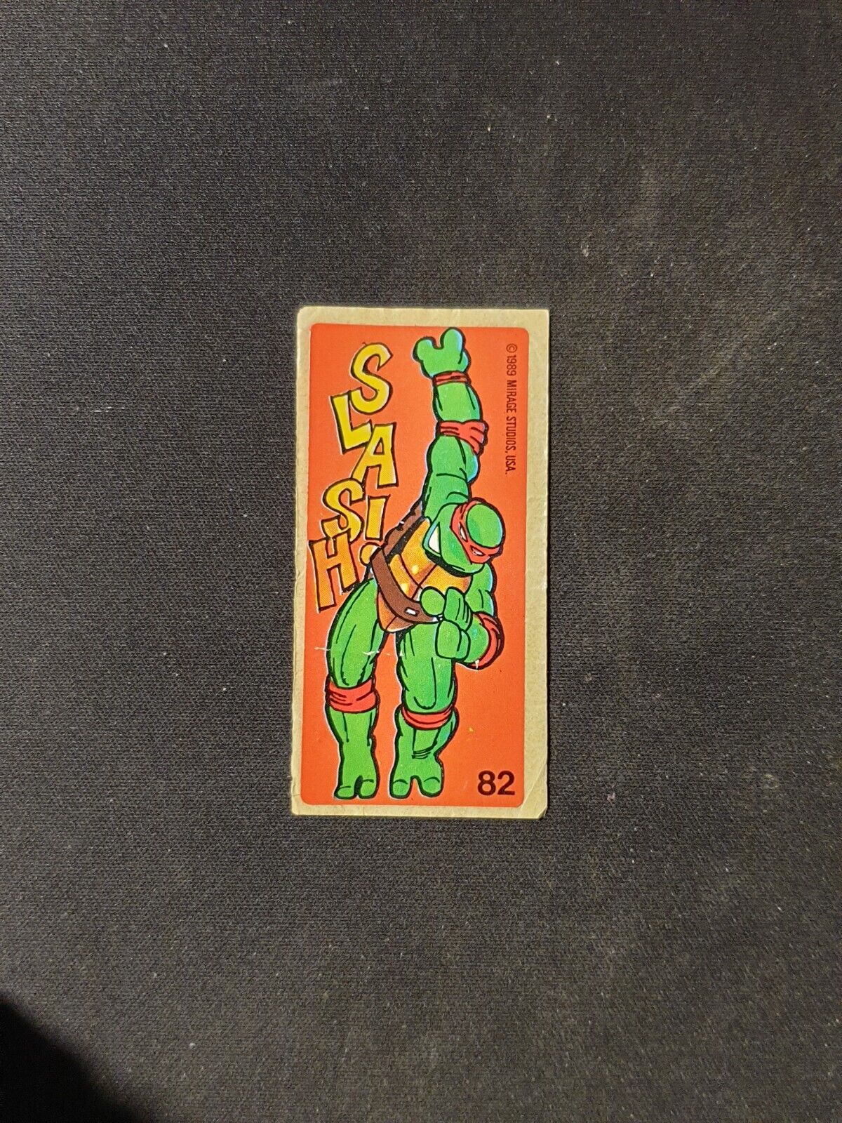 1989 TEENAGE MUTANT NINJA TURTLES Mirage Studios BUBBLE GUM Sticker No 82