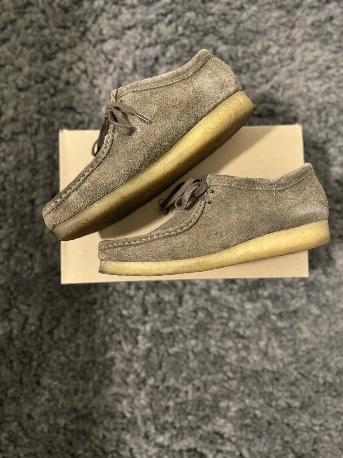 Clarks Wallabee Grey Suede