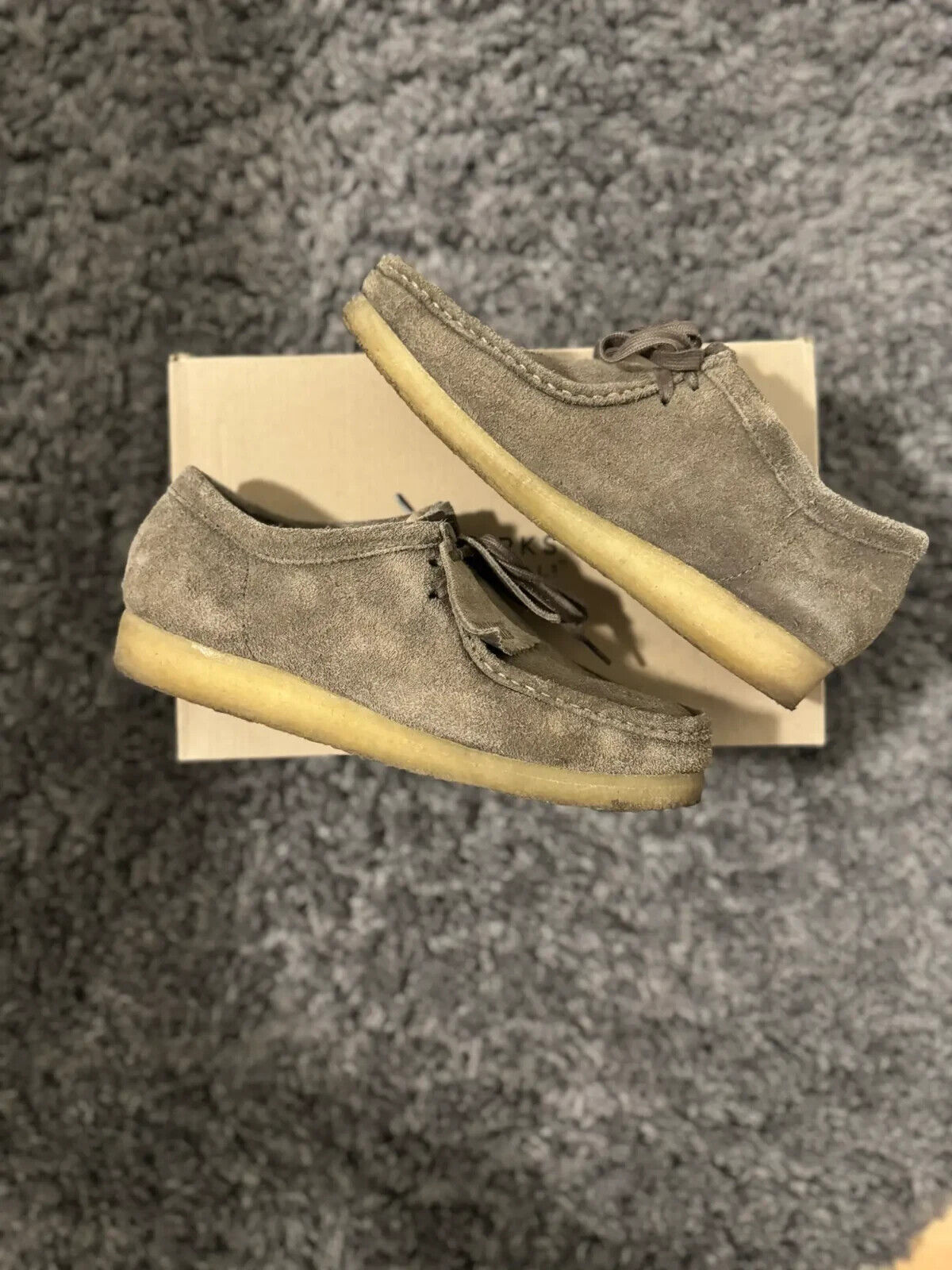 Clarks Wallabee Grey Suede