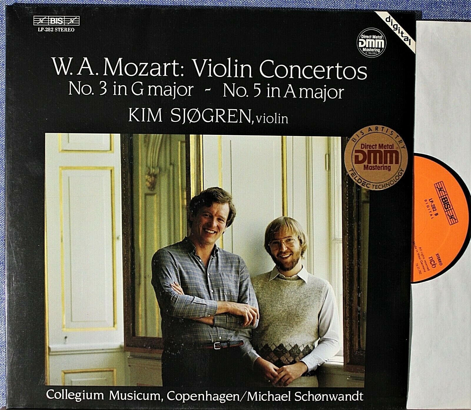 Sjøgren; Schønwandt Mozart (Violin concertos 3 + 5) BIS LP-282 dig NM