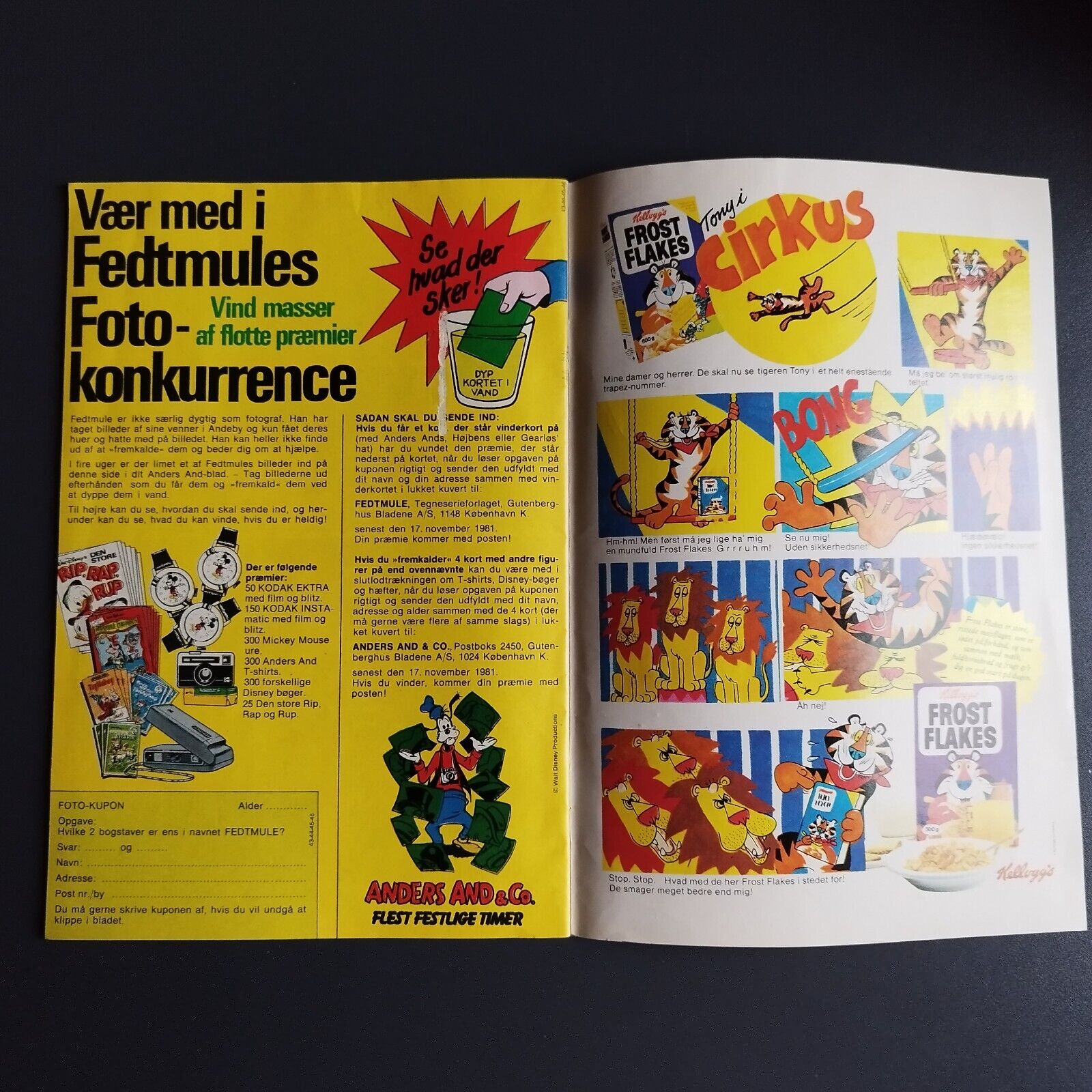 Danish "Donald Duck" mag. no 11/ 1979 w. Lego Fabuland ad.