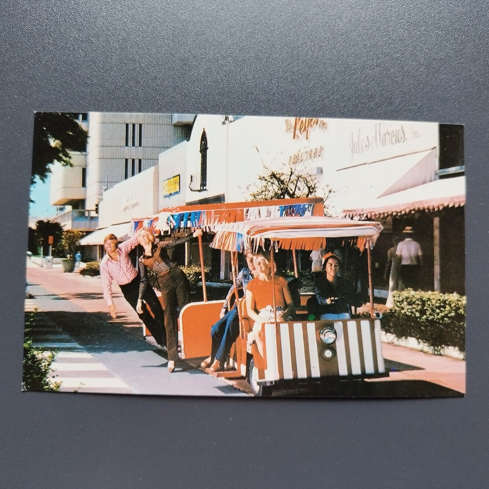 FloridaTram train on Lincoln Road Mall Miami Beach