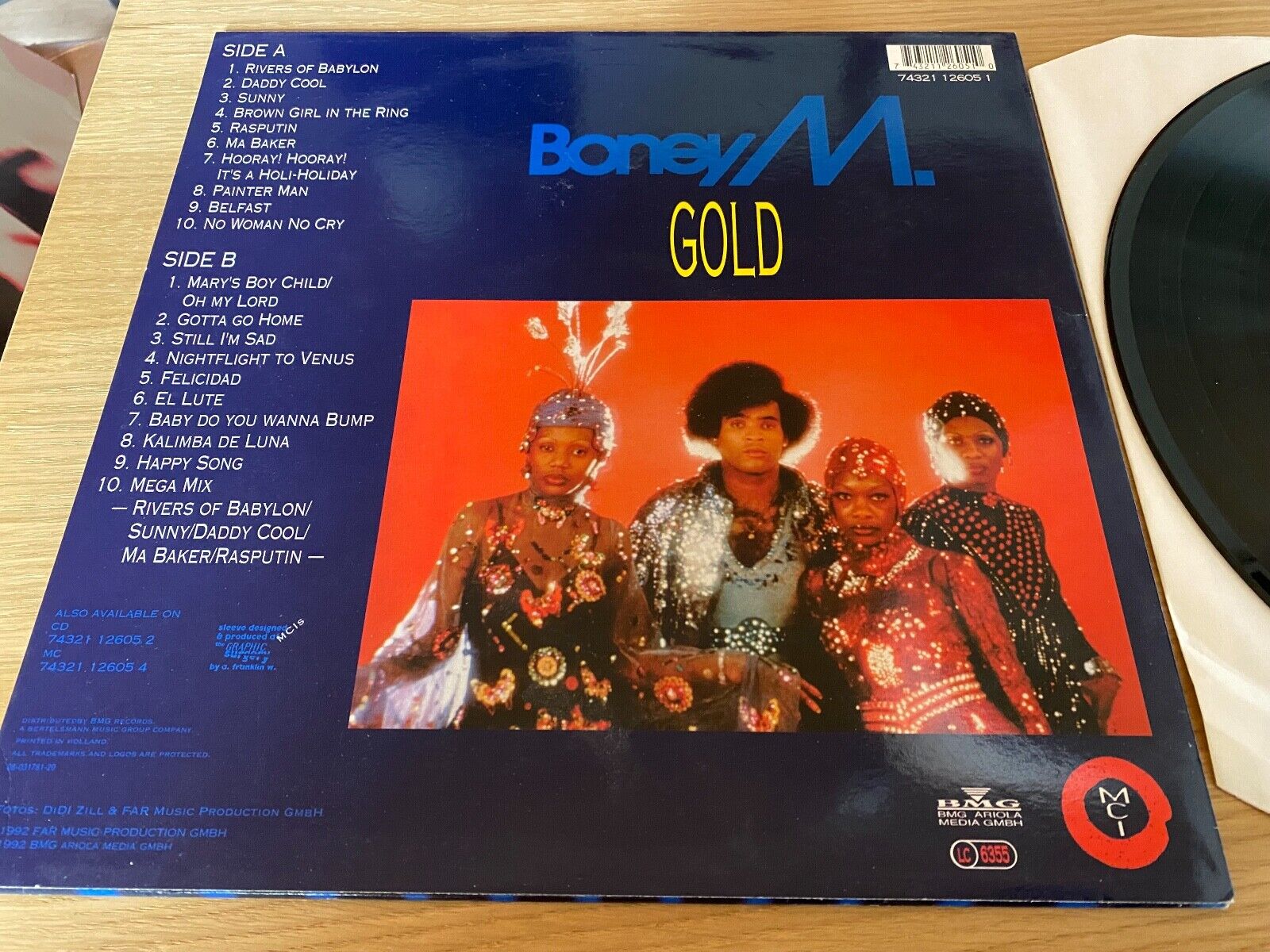 BONEY M "20 SUPER HITS" 1992 20 TRACKS DUTCH PRESSING VINYL LP  + MEGA MIX BMG*