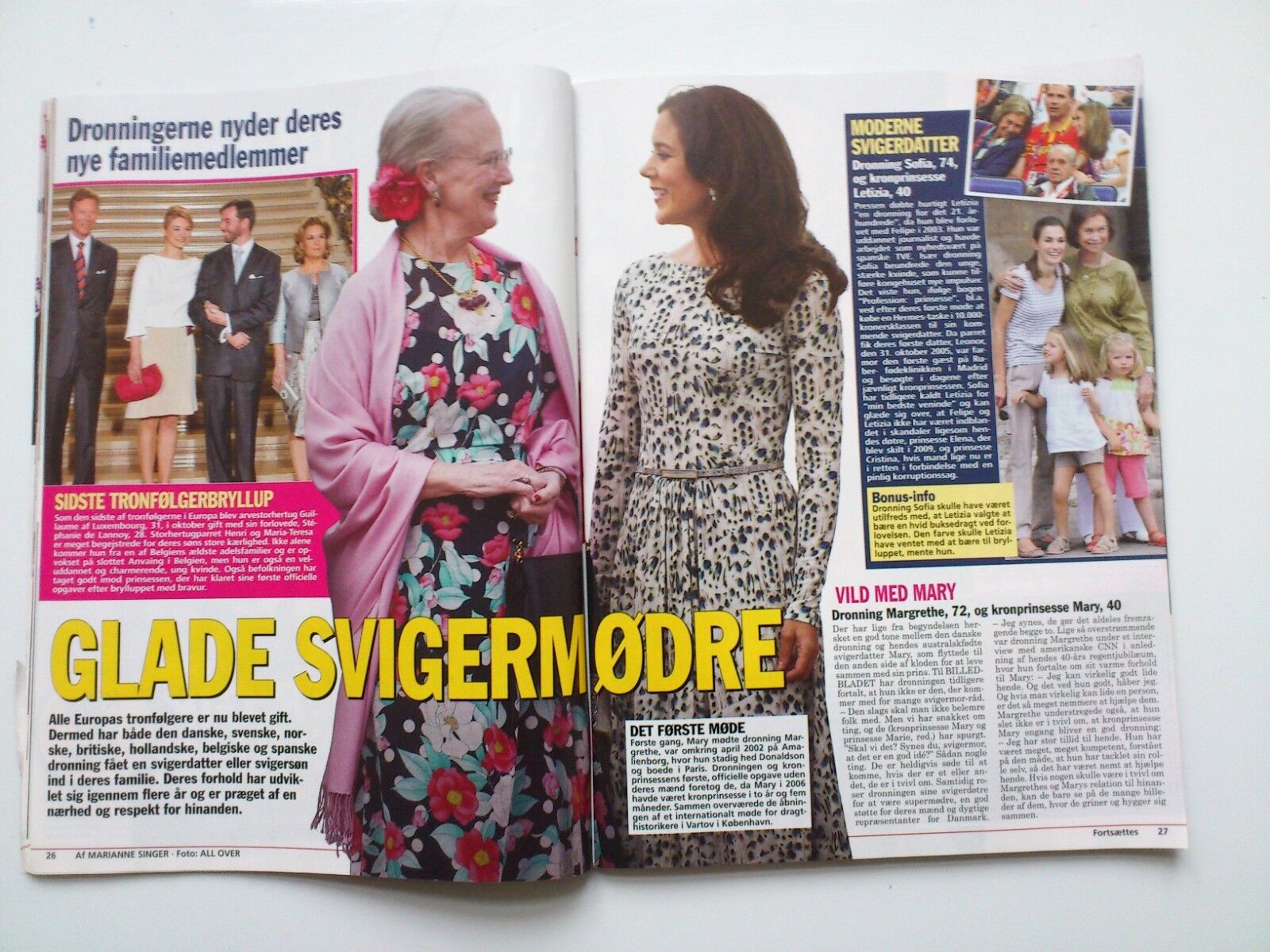 Danish magazine "Billed Bladet" Nr1/2013British/Danish/Swedish Royals /Stars