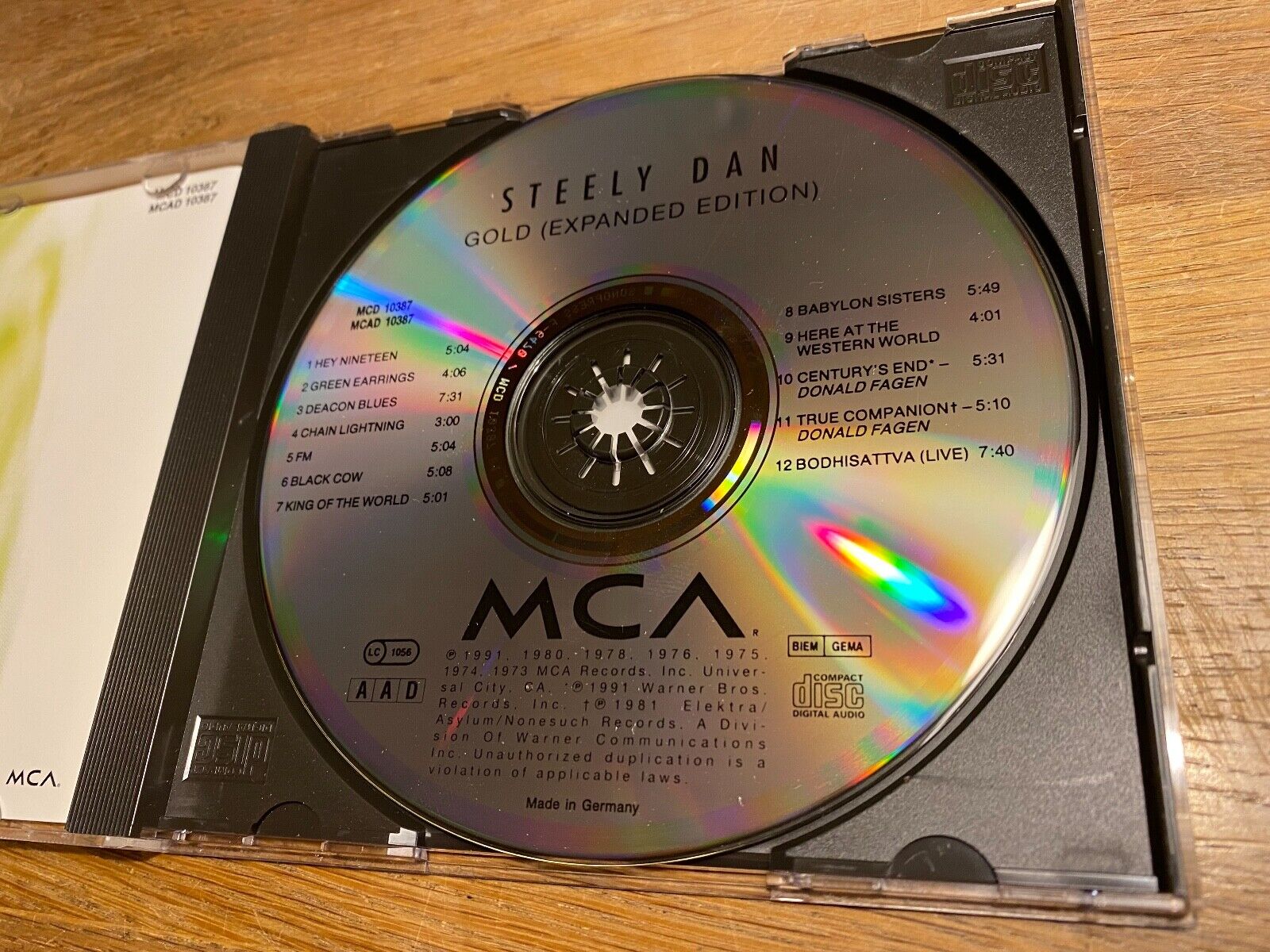 STEELY DAN "GOLD" EXPANDED EDITION 1991 MCA RECORDS AAD 12 TRACK CD ALBUM GERMAN