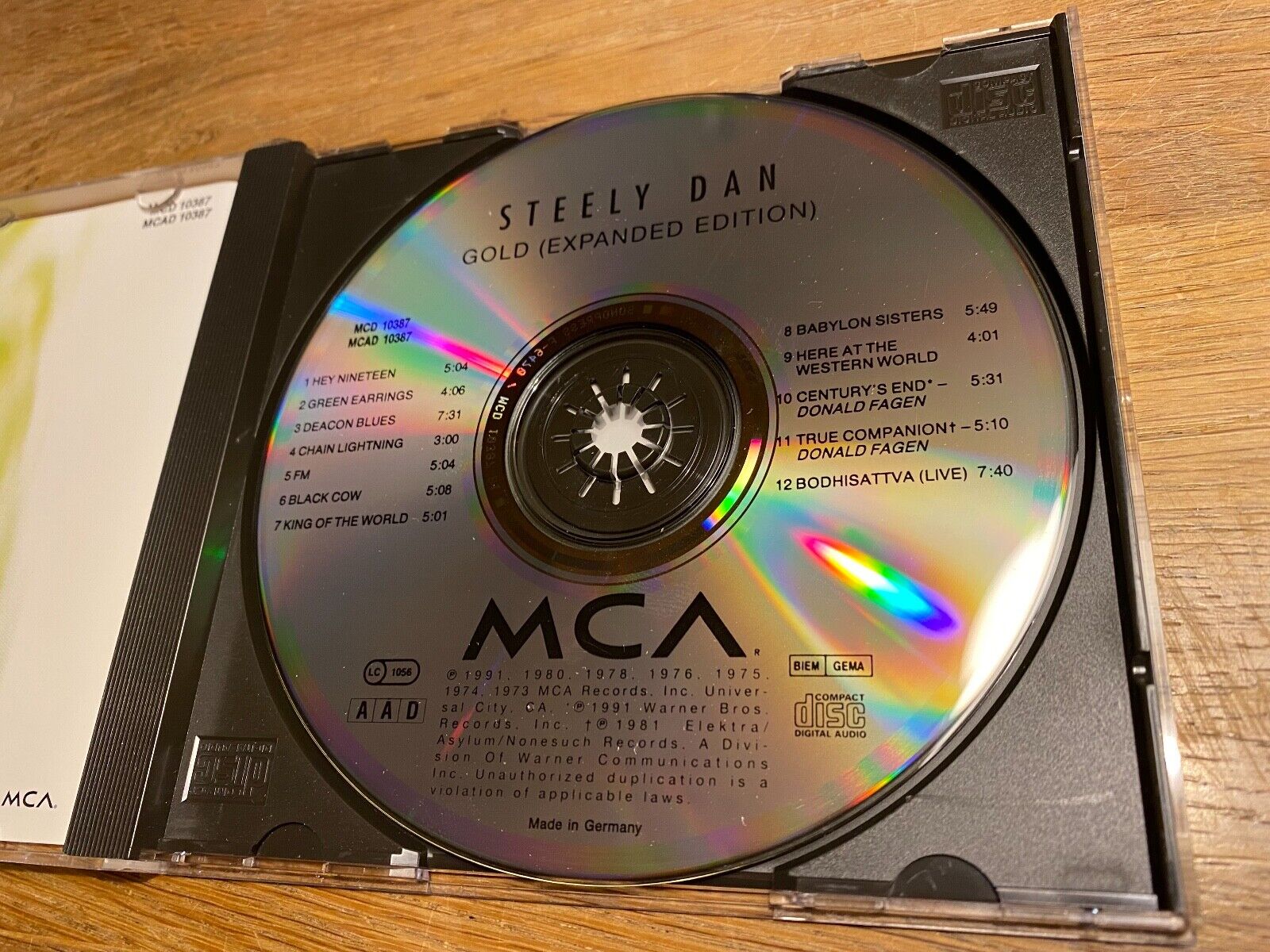 STEELY DAN "GOLD" EXPANDED EDITION 1991 MCA RECORDS AAD 12 TRACK CD ALBUM GERMAN