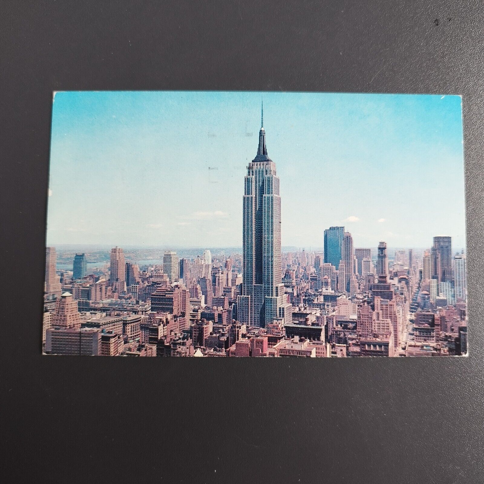 Postcard New York City Uptown Skyline showing Empire State Building -1960