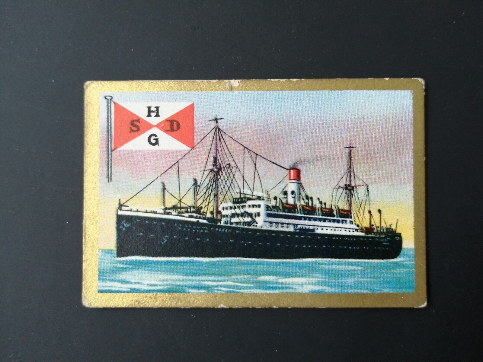 German SABA tobacco ship trading card 1931-33No 51 "Antonio Delfino"