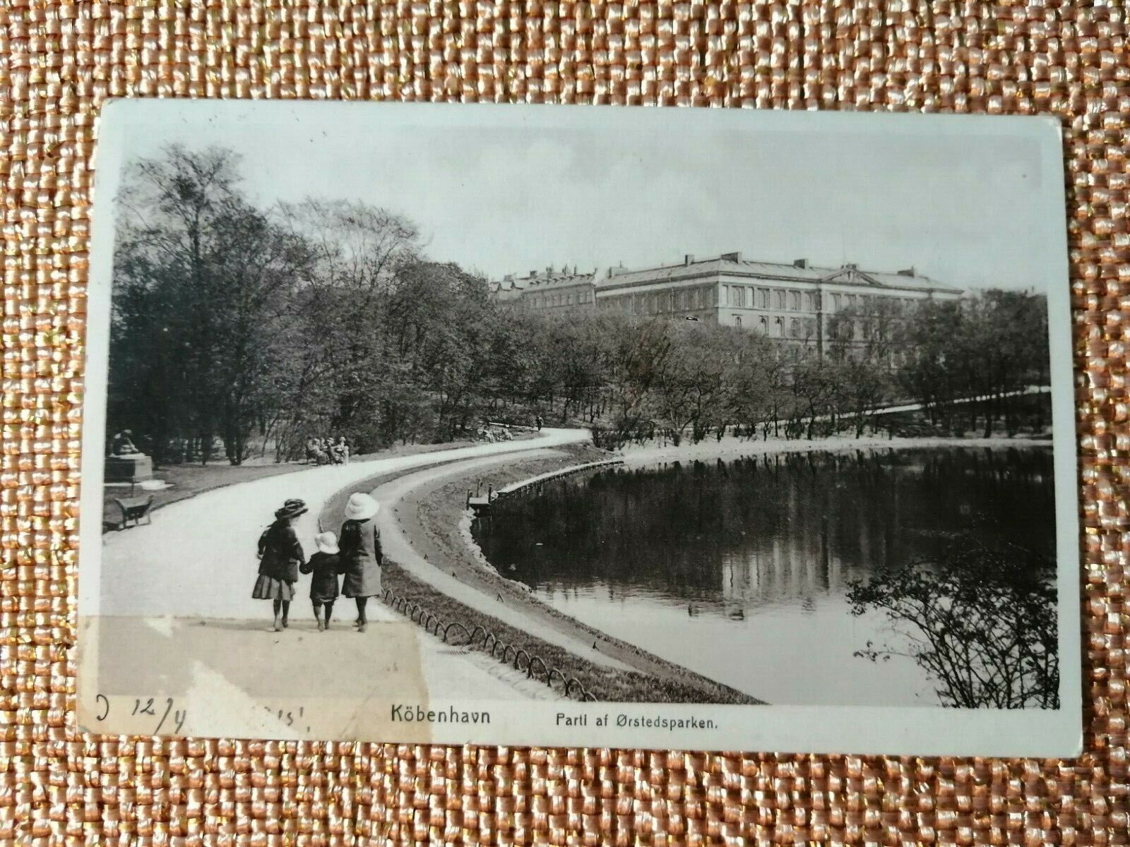 Vintage postcardDenmark CopenhagenØrsted's ParkPosted in 1915