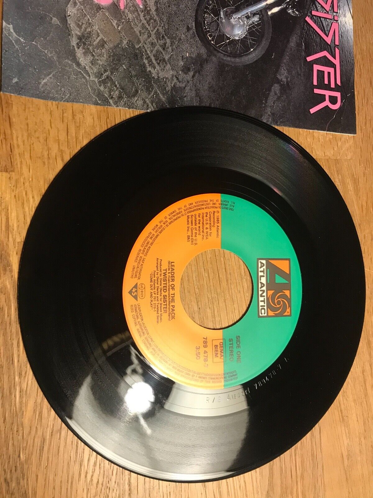 TWISTED SISTER "LEADER OF THE PACK" 1985 GERMAN PRESSING ATLANTIC RECORDS