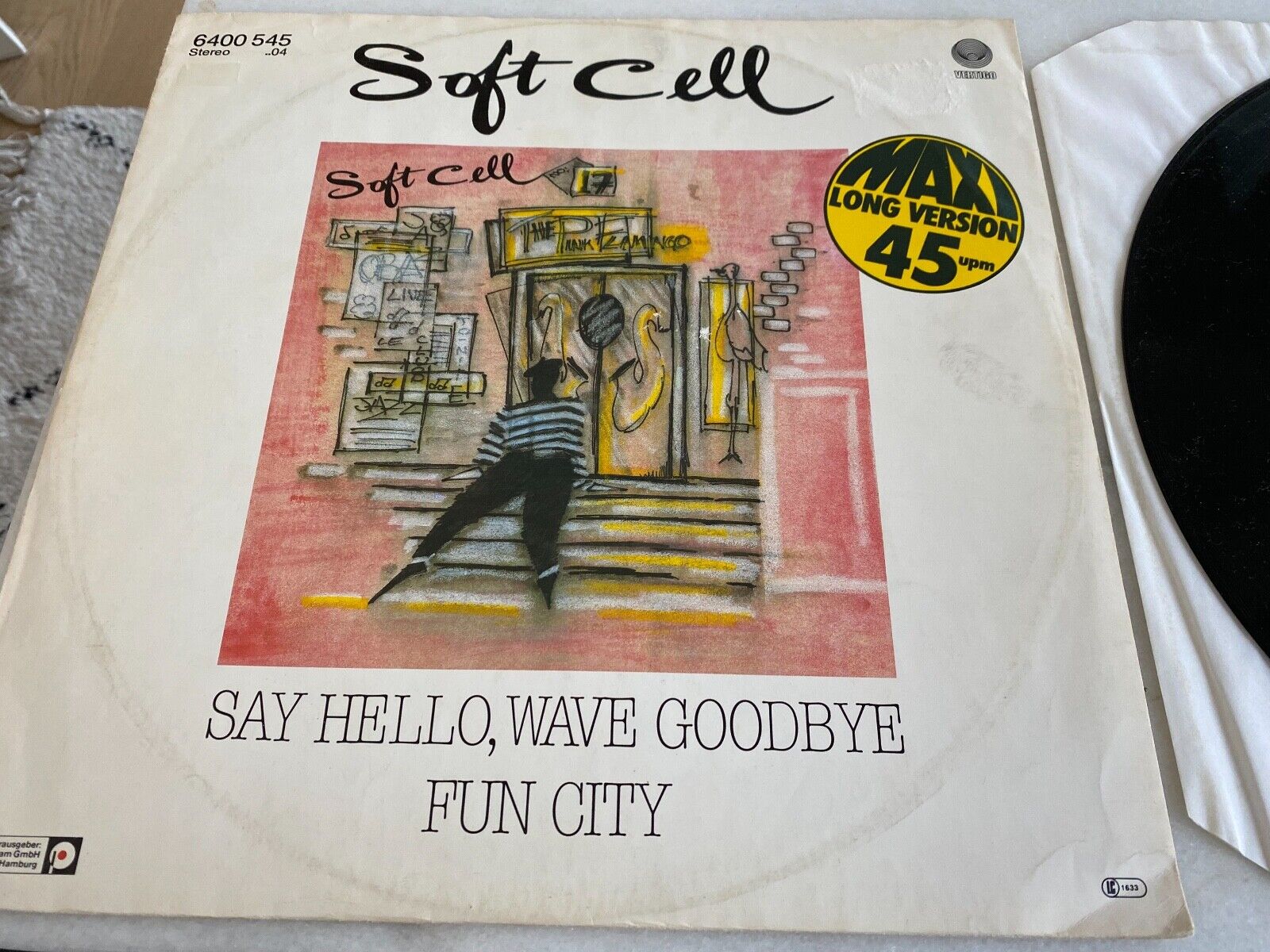 SOFT CELL "SAY HELLO WAVE GOODBYE / FUN CITY" 1981 VERTIGO MAXI LONG VERSION 45