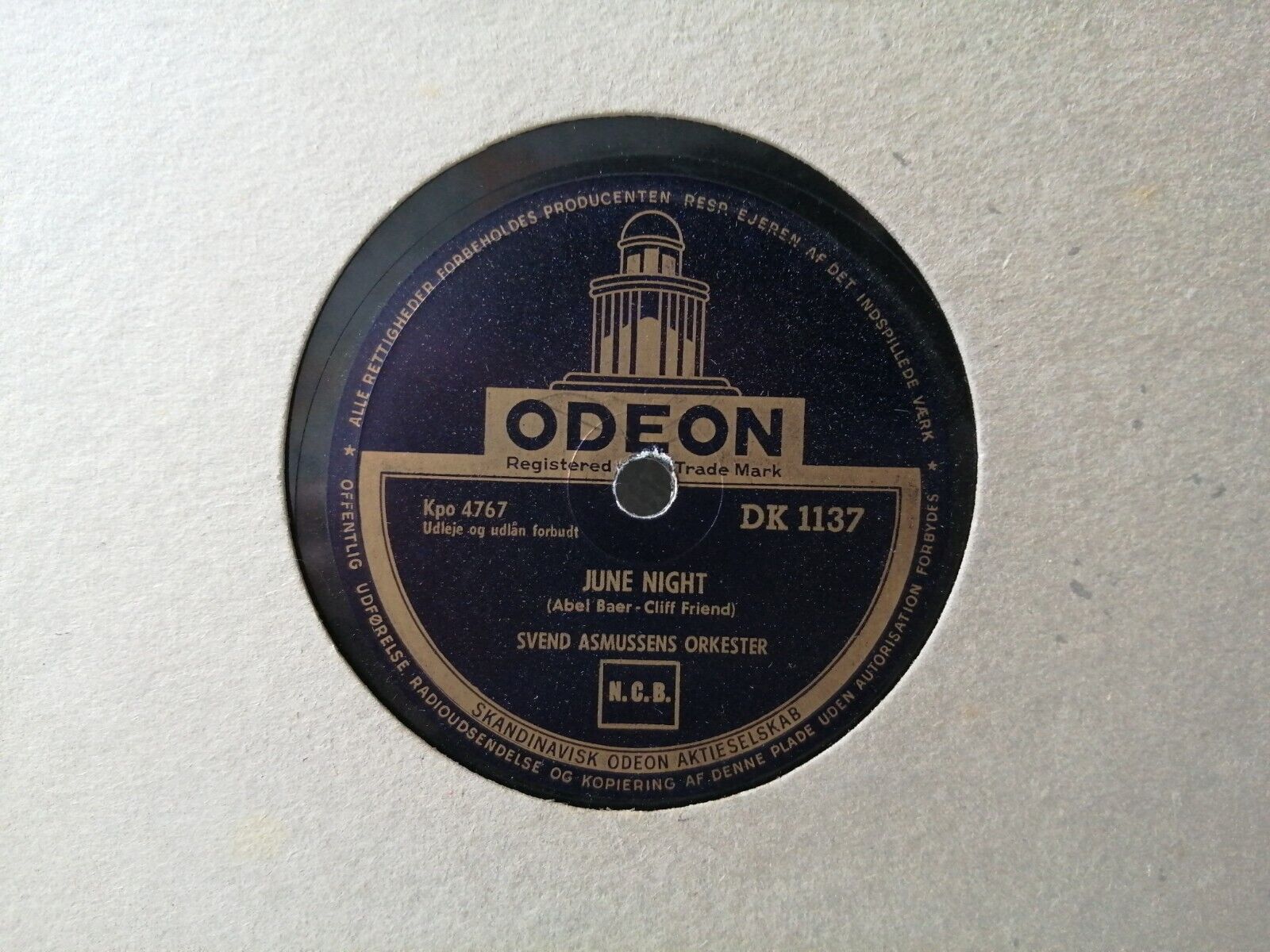 78 RPM  shellac SVEND ASMUSSENJazzJune NightThese Foolish Things