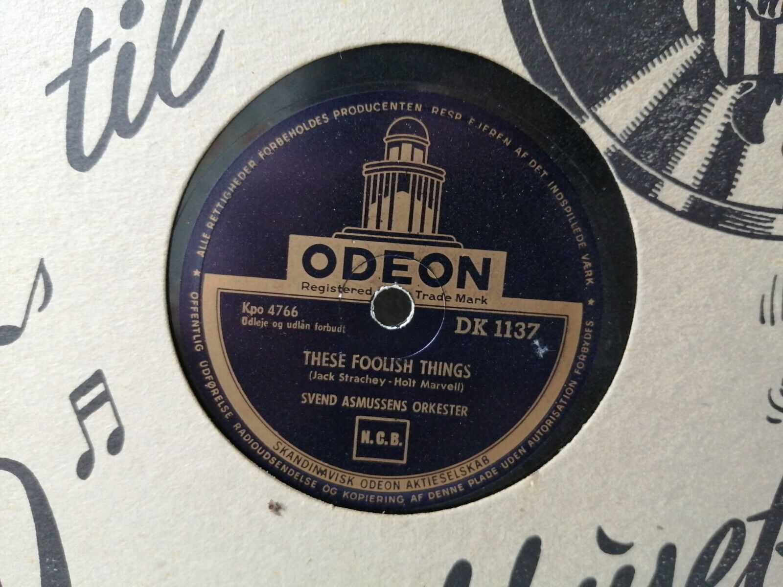 78 RPM  shellac SVEND ASMUSSENJazzJune NightThese Foolish Things