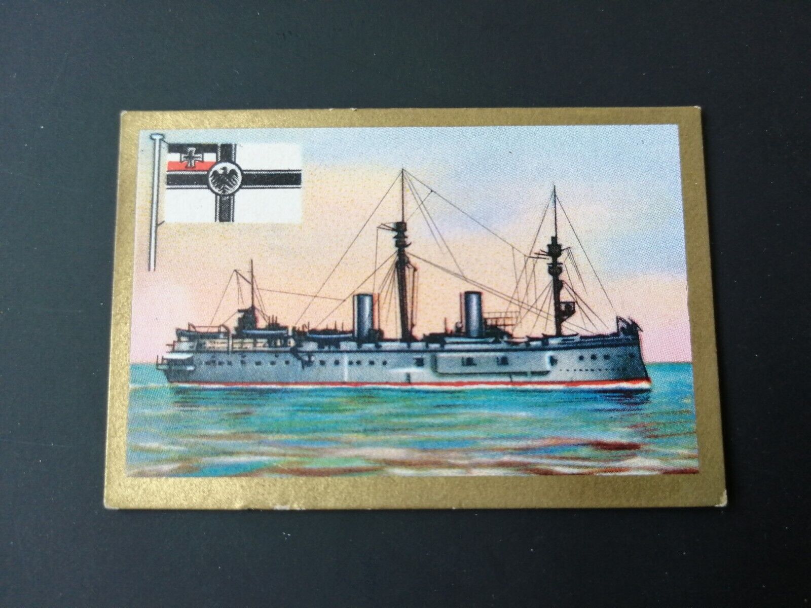 German SABA tobacco ship trading card from 1931-33No 30 "Kaiser" 1874