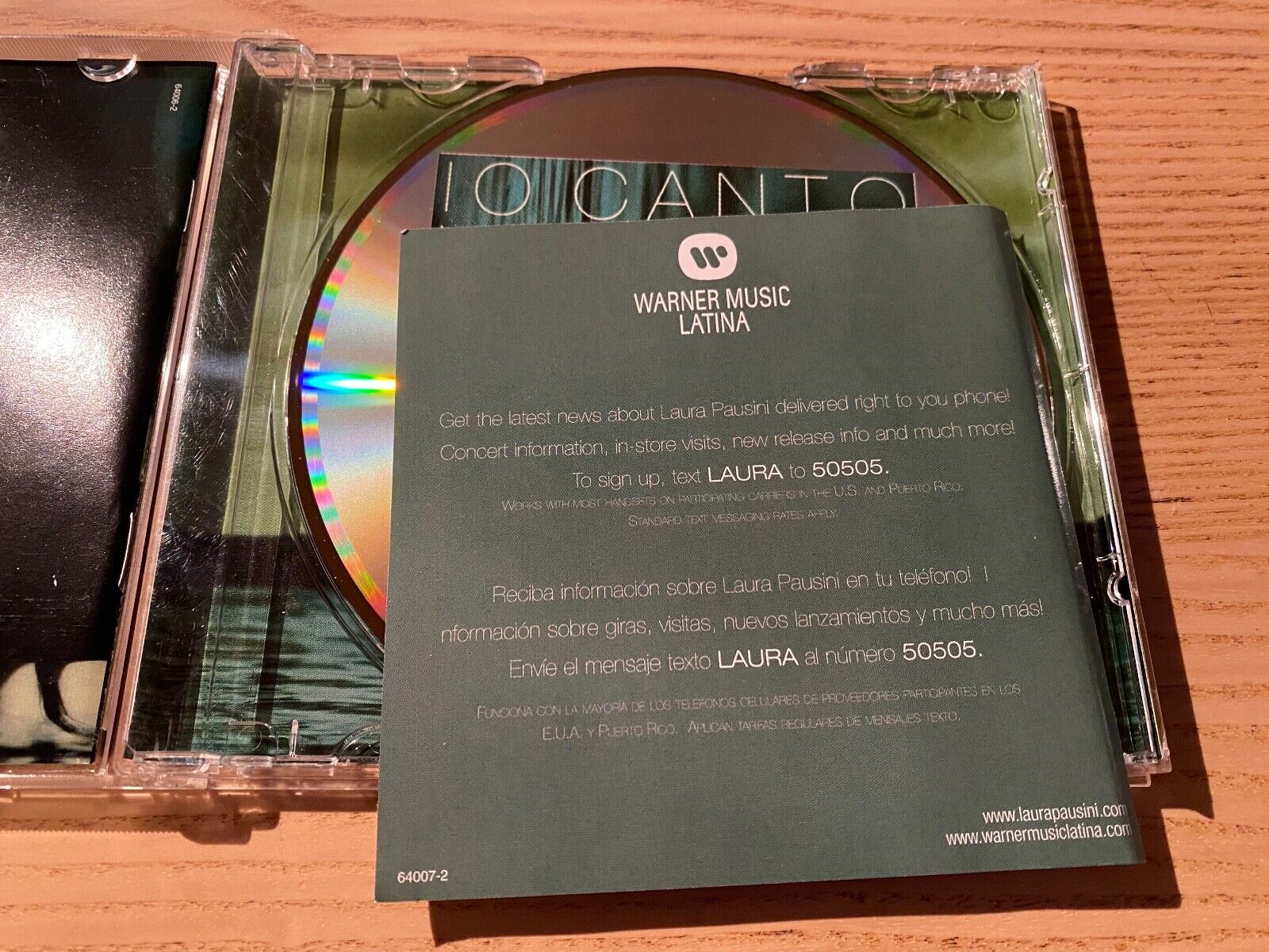 LAURA PAUSINI "IO CANTO"  2006 CD ALBUM 16 TRACKS WARNER MUSIC LATINA USA PRESS*