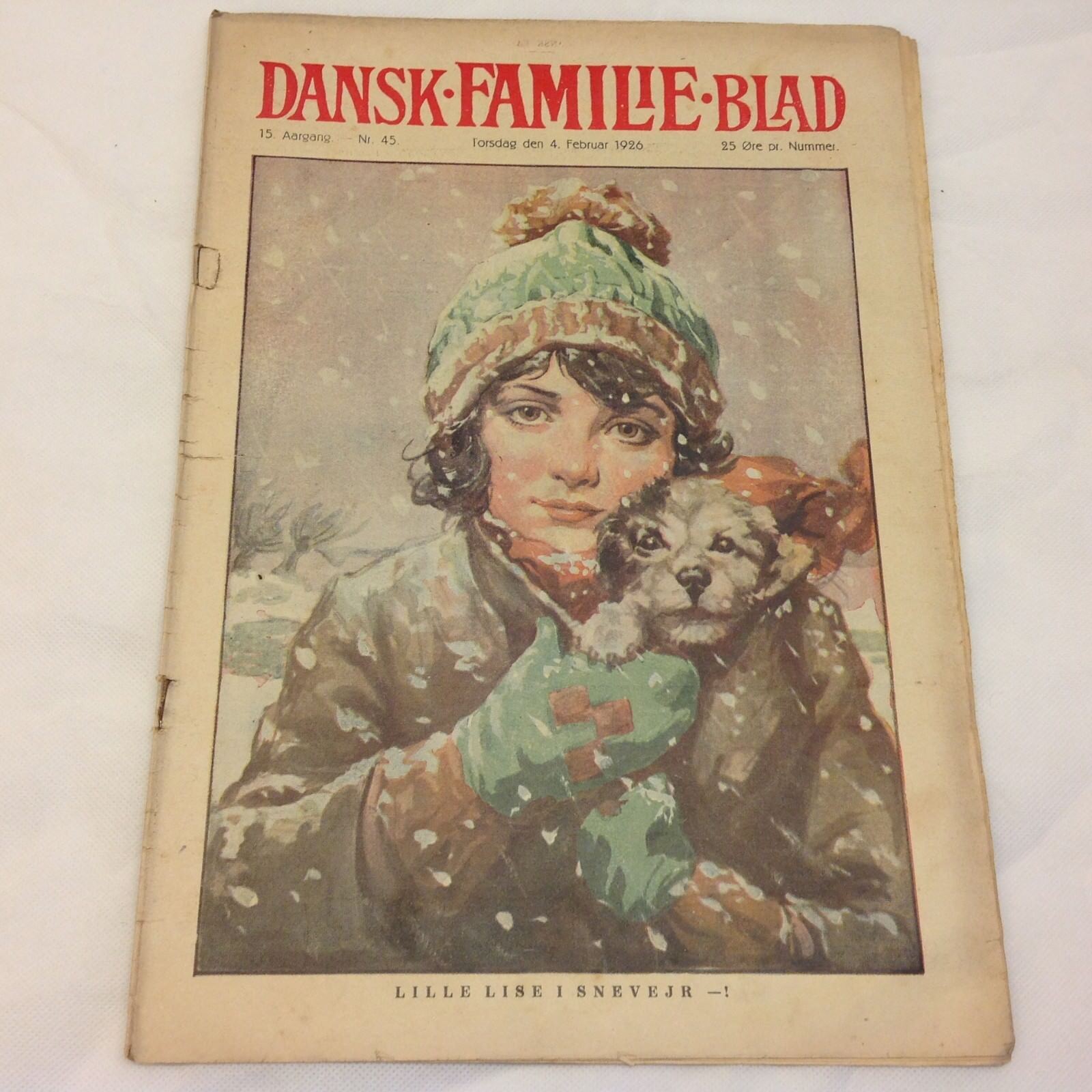 Art Deco Illustration Antique Original 1926 Danish Magazine "Dansk Familieblad"