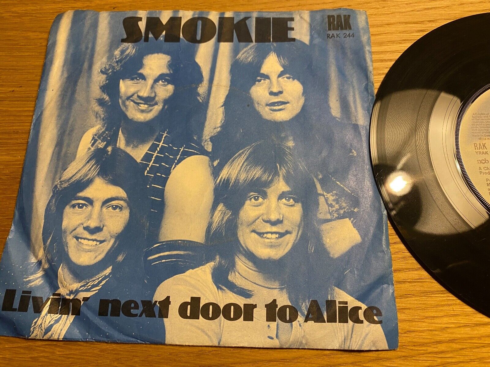 SMOKIE "LIVIN´ NEXT DOOR TO ALICE" 1976 DANISH 1 PRESS VINYL SINGLE RAK RECORDS