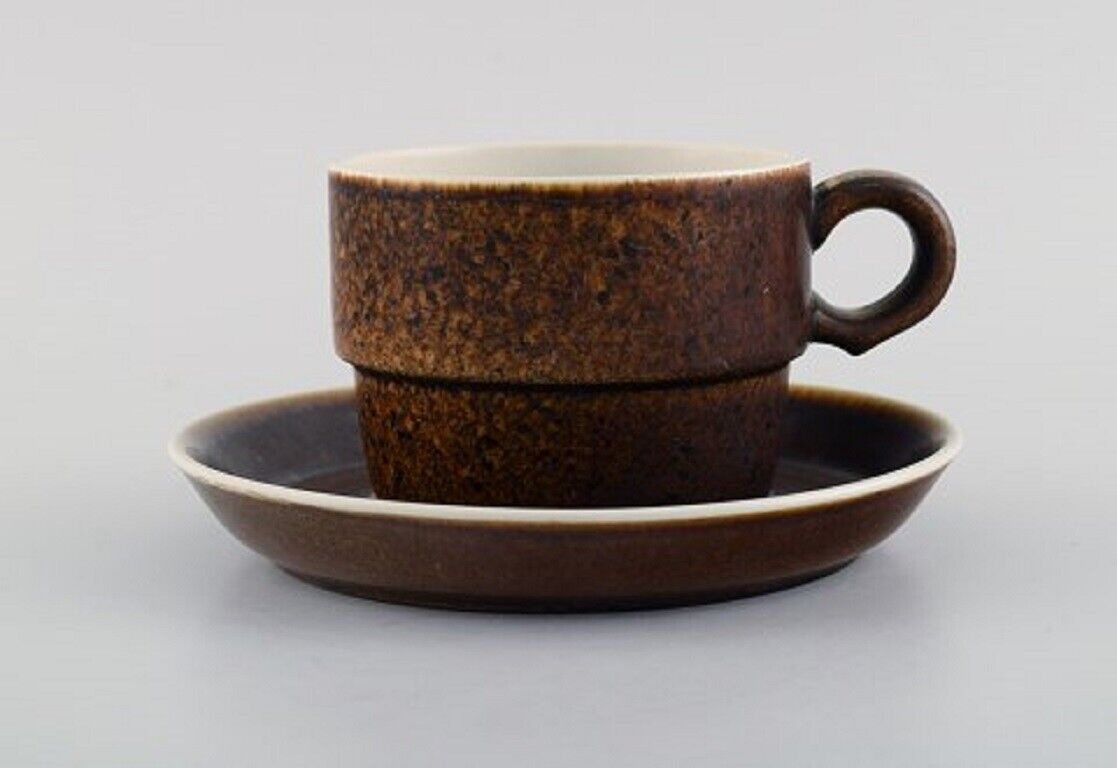 Stig Lindberg for Gustavsberg Coq Tea service for six people Rustic design