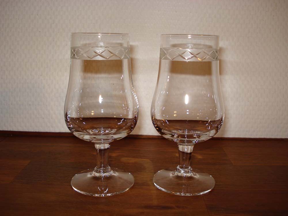 2 x EJBY Cognac / Brandy glasses JACOB E BANG for HOLMEGAARD Denmark