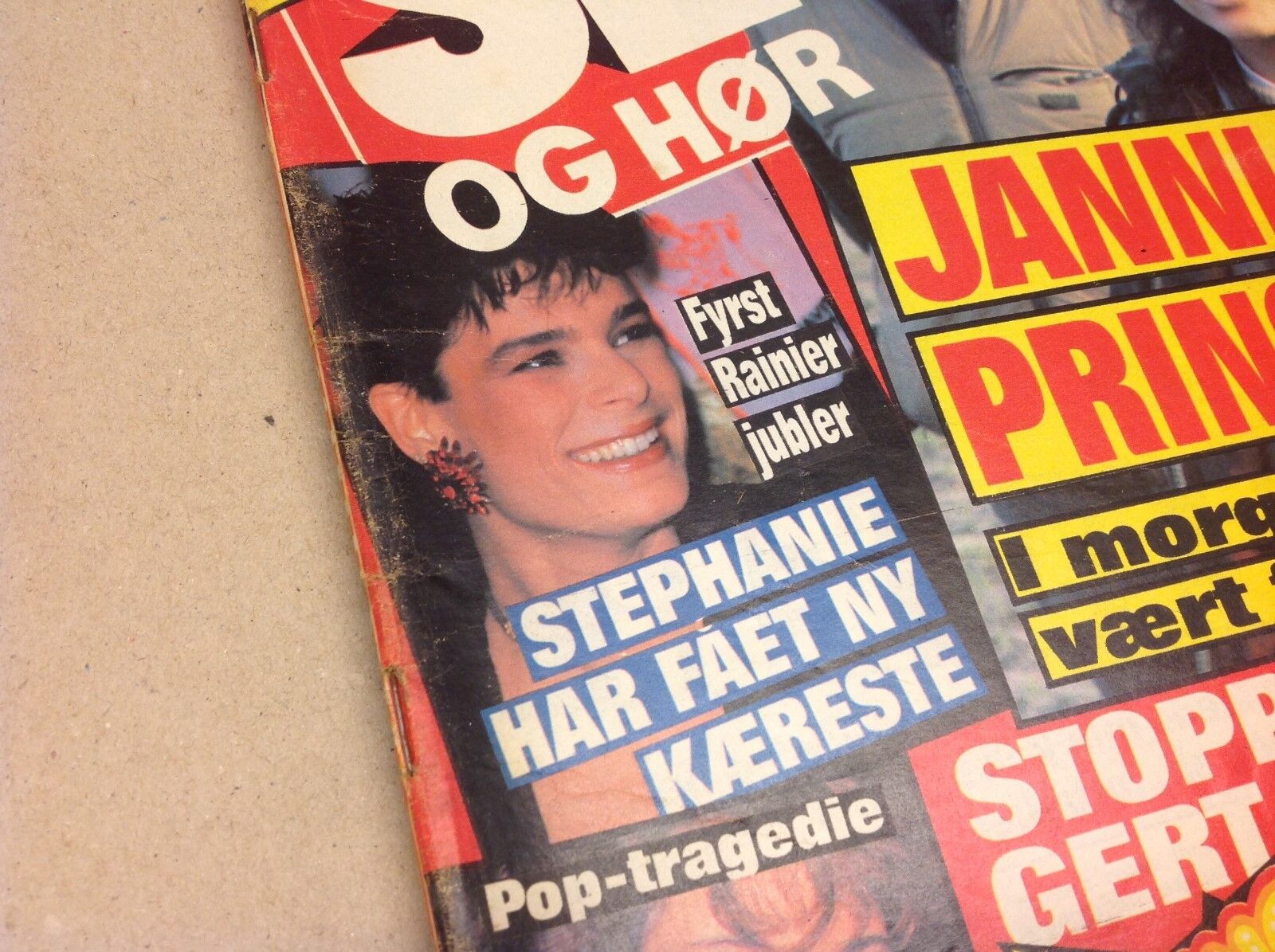 Princess Stephanie Rainer Monaco Front Cover Danish Magazine 1988 "Se og Hoer"