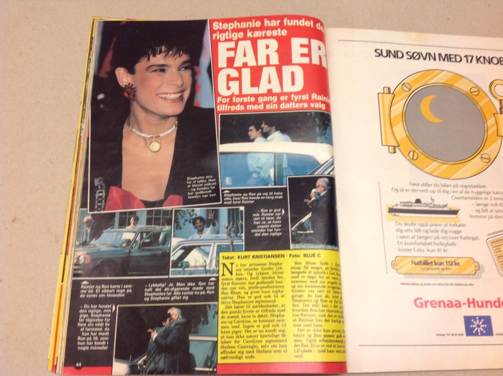 Princess Stephanie Rainer Monaco Front Cover Danish Magazine 1988 "Se og Hoer"