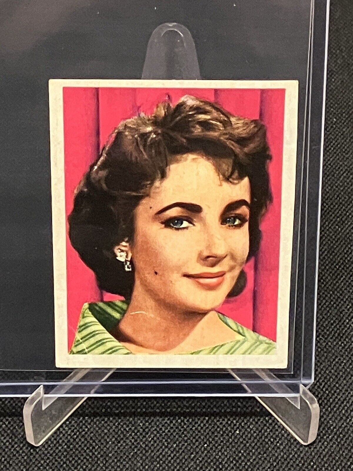 1957 MOVIE VINTAGE CARD RARE DANISH VERSION ACTOR ELIZABETH TAYLOR