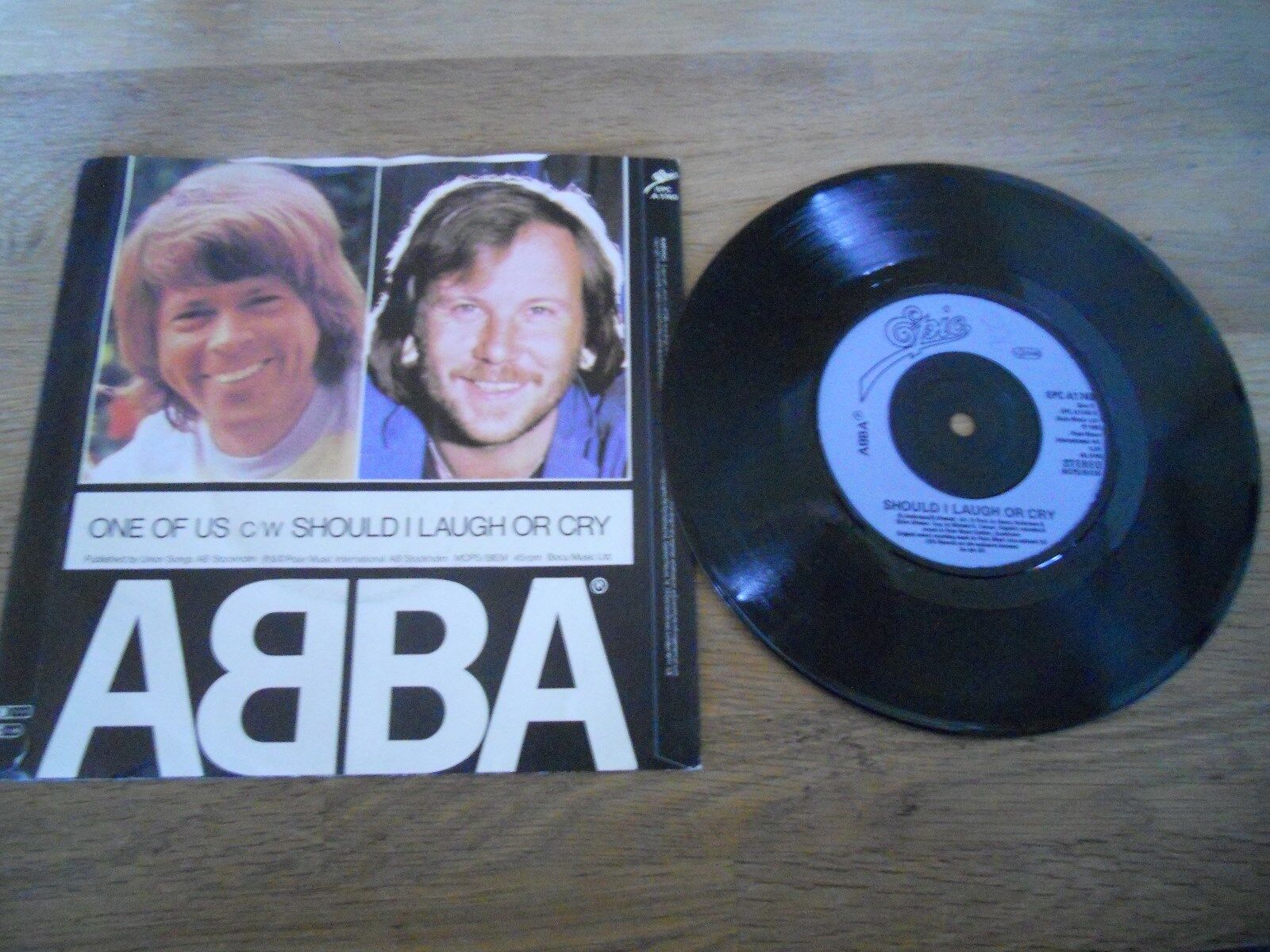 ABBA ONE OF US/SHOULD I LAUGH OR CRY 1981 UK EPIC CBS RECORDS USED RARE UK PRESS