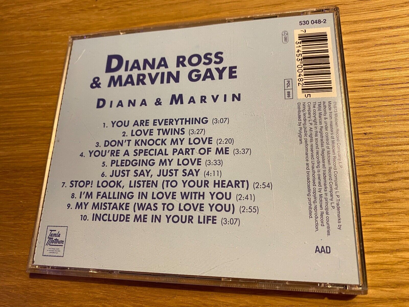 DIANA ROSS  MARVIN GAYE "DIANA  MARVIN" 1973 CD ALBUM 10 TRACK MOTOWN RECORDS*