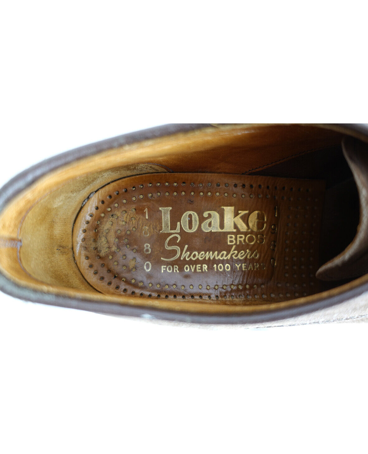 Loake UK 75 Shoes Suede Derby Vintage Brown Made in UK