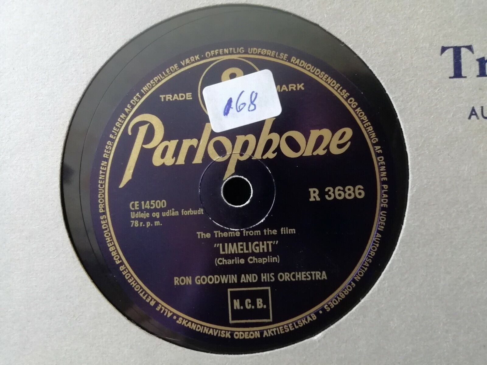 78 rpmRON GOODWINThe Song From Moulin Rouge/LimelightParlophone