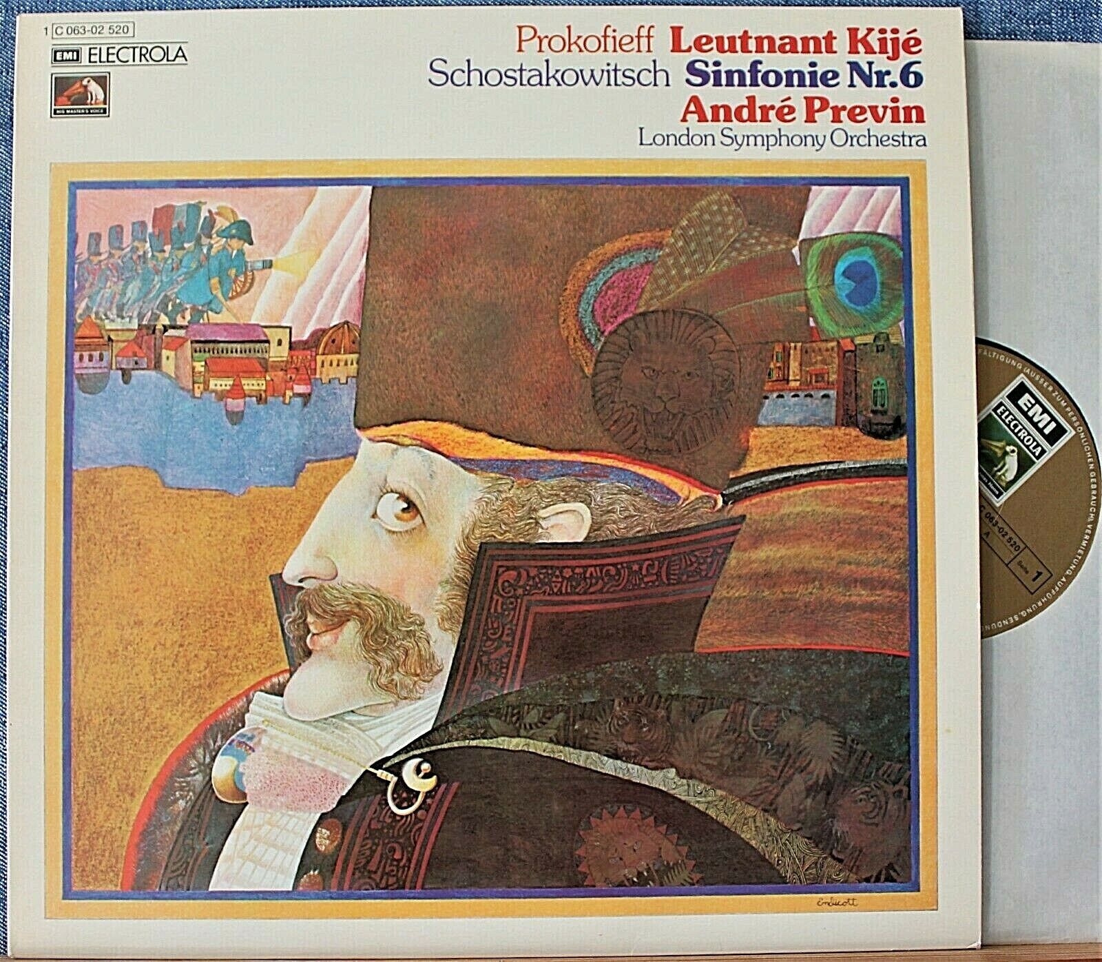 Previn Shostakovich (Symphony 6)+Prokofiev (Kijé) EMI 063-02 520 NM